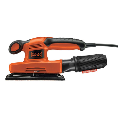 Badass Compact Electric Orbital Sander With Rugged Ergonomic Design And Turbo Spin Action to shred through rough timber.