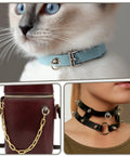 4 Pack Antique Brass D Rings And Ball End Studs Repair Kit for collars and straps on bag and choker.