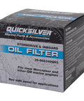 Sterndrive And Inboard Spin On Oil Filter For MerCruiser And GM Marine Engines With MPleated Media And Anti Drain Back Valve packaging