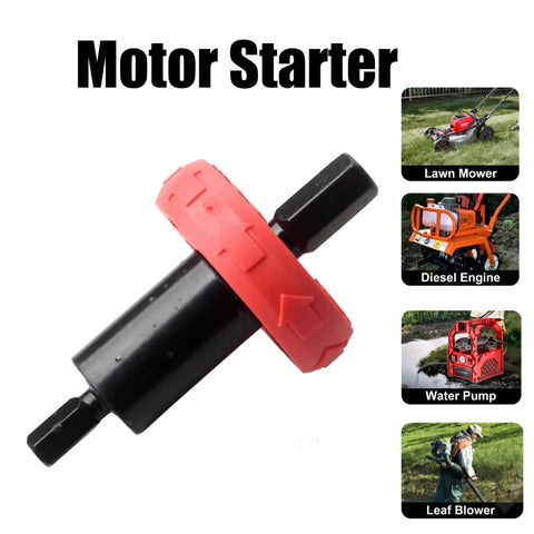 Push Button Start Electric Engine Drill Bit Adapter 8mm Hex Quick Start For Lawn Mower Leaf Blower And String Trimmer Cordless Power