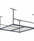 Heavy Duty Steel Ceiling Storage Rack With Wire Deck 47W X 28H X 47D Silver Vein Finish Built Tough For Overhead Garage Storage Holds Up To 300 Lbs Adds About 33 Cu Ft Of Hidden Space