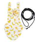 Bird Lover Must Have Pigeon Diaper With Leash for Pigeons Over Five Months Old, banana pattern with harness and leash