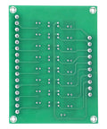 Eight Channel Optical Isolation Module 24V To 5V Optocoupler PLC Signal Converter Board showing circuit layout.