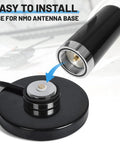 Dual Band GMRS NMO Mount Antenna for VHF 136-174 MHz and UHF 400-470 MHz, easy installation guide with NMO base