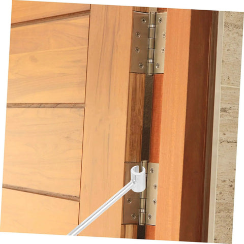 Pro Grade Adjustable Hinge Wrench For Heavy Duty Doors And Furniture adjusting door hinge with precise gap tool installed