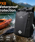 20L Waterproof Dry Bag Backpack With Waist Pouch And Phone Case Roll Top Marine Gear Bag for kayaking near kayak