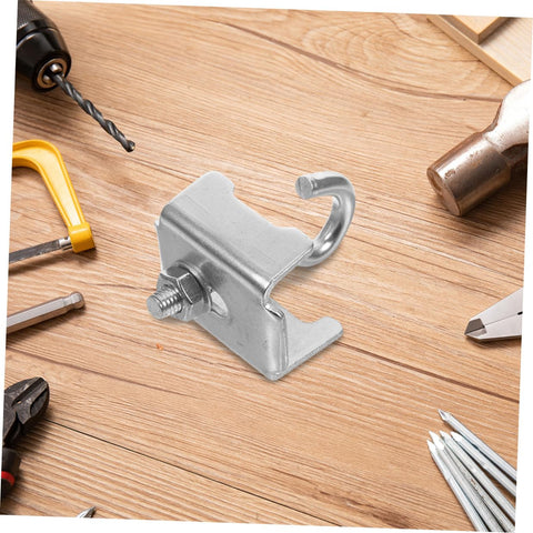 Rock Solid Heavy Duty Girder Clamp Hooks With Pipe Support Brackets For Warehouse Shelving And Garage Storage Racks Boss Grade Universal Metal Hardware Set
