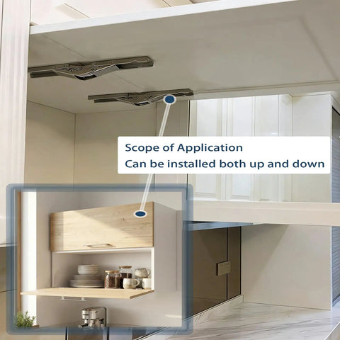 Beefy 90 Degree Folding Hinge 4 Pack Solid Drop Down Flap Door Hinges For Tables Shelves Bar Counters And Loft Hatches shown installed above a drop down shelf.
