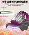 Beast Power Mattress Vacuum Cleaner With 17Kpa Suction 650W Motor UV C Light showing anti-static brush design