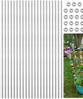 All In One 304 Stainless Steel Threaded Rods And Studs Kit With 11.8 Inch Right Handed Threads, 24 Rods And 24 Nuts, garden use view