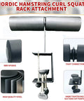 Upgrade Hamstring Curl Sit Up Bar Attachments For Power Racks With Pin Rod And 3 Adjustable Holes detail view