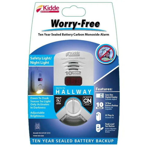 AC Plug In Carbon Monoxide Detector With Sealed Lithium Battery Backup Digital Display Rotating Outlet Escape And Night Light Easy Setup For Home Safety No Battery Swaps Needed During Outages