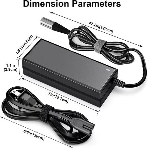 Fast 24V 2A Electric Scooter Battery Charger With 3 Pin XLR Connector, 4.9 Foot Cable, Plug And Go Safety For Elite Traveler Style Scooters, Jazzy Pride Mobility Chairs, Plus Ezip Mountain Trailz And Other 24V Systems