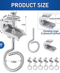 50 Piece Beam Clamps 1/4 X 20 Steel C Clamps With Screws And 50 Cable Ring Hangers 1 1/4 Inch Bridle Rings For Pipe Mounting, Heavy Duty Hardware Set That Withstands Up To 75 Lbs. size chart for steel clamp and 1.25-inch ring hanger