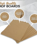 8 Pack Of 11 By 14 Inch Mdf Boards Exactly One Quarter Inch Thick With Pretty Dang Smooth Unfinished Sides And Solid Sanded Edges For Diy Carpentry Work You Gonna Absolutely Love, showing smooth surfaces and sanded edges.
