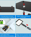 Assembly steps for 5X Full Page Magnifier With Light And Stand For Reading And Close Work 2 In 1 Desk Lamp Magnifying Glass
