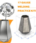 Beginner Welding Practice Kit With 201 Stainless Steel Flower Vase Project 31 Piece Set dimensions illustration