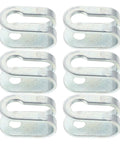 Six Pack Gym Cable End Fittings U Shaped Steel Connectors For Fitness Gear Replacement Parts Secure Connections And Noise Reduction For Home Gym Pulley Machines, six silver iron clamps