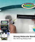 Plastic Repair Kit For Home DIY Fixes Glue Cracks And Gaps In Plastic Fiberglass And Wood shown in use