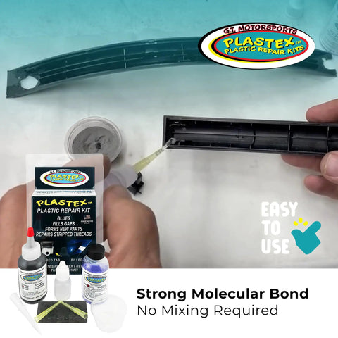 Plastic Repair Kit For Home DIY Fixes Glue Cracks And Gaps In Plastic Fiberglass And Wood shown in use