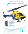 A60 206 Remote Control Helicopter For Adults And Beginners, 4CH RC Heli with 6 Axis Gyro, yellow design, altitude hold feature displayed.