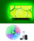 Lit WiFi TV Backlight Strip For 85 Inch To 95 Inch Screens With RGBW 6500K Bias Light Alexa Compatible Music Sync USB Powered 19.6 Ft LED Tape