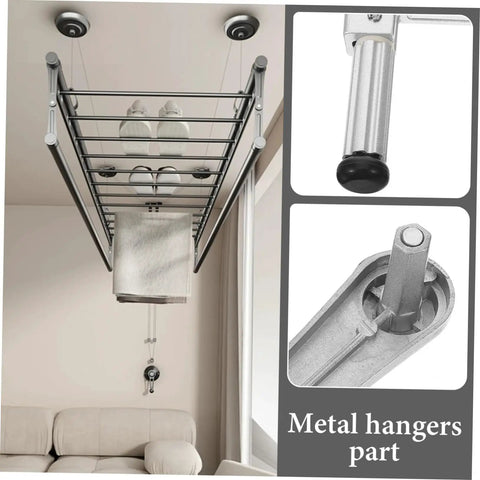 Heavy Duty Metal Crank For Clothes Drying Rack Handle Balcony Laundry Lift Pulley System Dead Simple Setup That Runs Like A Charm And Gives You More Free Time To Kick Back With Friends On The Porch