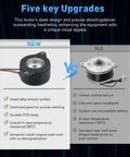 Two motors: new black 36mm NEMA 14 pancake stepper motor for 3D printers vs old silver motor