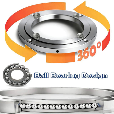 Heavy Duty Swivel Base Turntable Kit For Glass Granite Or Wood Tables Aluminum Alloy with 360-degree ball bearing design