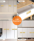 Flush Mount Zinc Alloy Cabinet Drawer Handles Hidden Concealed Pulls With Screws Gold Finish used on cabinets, drawers, closet, shoe cabinet