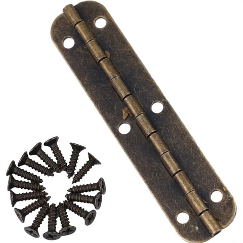 65Mm Oval Hinge For Cabinets Jewelry Boxes And Luggage In Vintage Bronze Zinc Alloy Long Hinge With 6 Holes Narrow Side Design