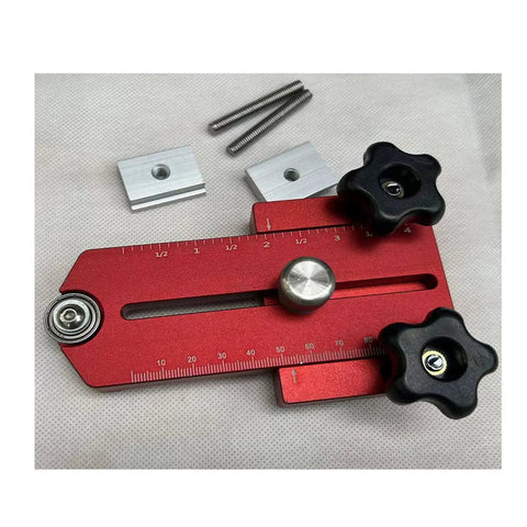 Extended Thin Rip Jig Fence Guide Delivers Dead Nuts Precision For Smooth Narrow Strip Cuts On Table Saws And Band Saws With A Zero Fuss Setup Flow, featuring rigid aluminum construction and adjustable knobs.