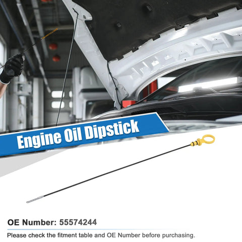 Engine Oil Level Indicator Dipstick Gauge Replacement Fits Chevrolet Cruze 2011 2015 Sonic 2012 2015 Trax 2015 Buick Encore 2013 2015 1.4L 4 Cylinder OE 55574244 shown being used in engine bay