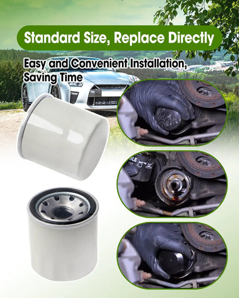 Six Pack Engine Oil Filter 15208 9E01A With Washer Fits Nissan Altima Frontier installation steps and filter design