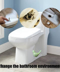 Heckin Cute Green Bird Toilet Bolt Covers Pair Decorative Ceramic Screw Caps For Bathroom Fixtures Zero Hassle Easy Install showcased on a toilet.