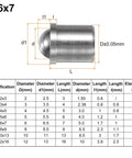 Product image of 10 Pack Slick Ball Point Spring Plungers 304 Stainless Steel Ball Catch Latches For Cabinet Hardware And Garage Builds No Sweat Setup Heavy Duty Grip Top Shelf Quality Parts, showing dimensions.