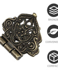 Bronze finish zinc alloy butterfly hinge from Butterfly Hinges 10 Pack Zinc Alloy for Wooden Boxes and Small Cabinets by ULDIGI