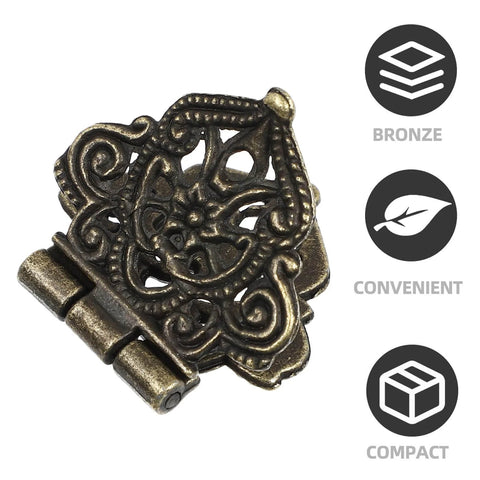 Bronze finish zinc alloy butterfly hinge from Butterfly Hinges 10 Pack Zinc Alloy for Wooden Boxes and Small Cabinets by ULDIGI
