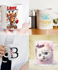 11 Oz Sublimation White Ceramic Mugs Set Of 24 Blank Coffee Cups Microwave Safe For Crafts Do It Yourself Printing with designs