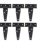 Ten Pack 3 Inch Galvanized T Shaped And Triangular Door Hinges In Black Iron With Imitation Galvanized Coating For Corrosion And Rust Resistance