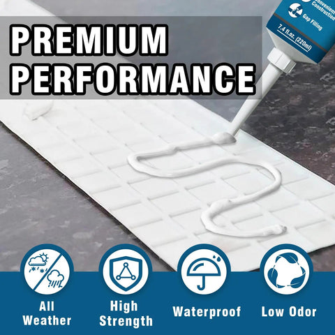 Heavy Duty Construction Adhesive For Concrete, Tile, Stone, Wood And More, Super Strong Cement Glue applied on tile surface