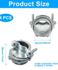 Heavy Duty 1 Inch Clamp Cable Connectors 4 Pack Including Free Screwdriver for snug electrical wire splices with screws.