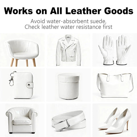 White Leather Repair Kit And Recoloring Balm Dye For Scratches, Fading, And Wear - Compatible with various white leather goods