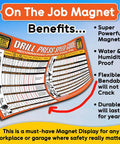 Magnetic 8.5X11 Drill Press Speed Chart Handy Go To RPM Reference For Drill Bits Wall Mount Cheat Sheet Easy Read Safety Guide
