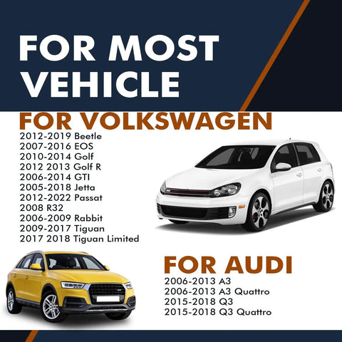 Pair Of Front Left And Right Lower Suspension Ball Joints For 2008 Volkswagen R32 - Solid Replacement, Easy Install, Direct Fit, OEM-Quality, Ready To Roll And Improve Ride. Volkswagen and Audi fitment chart with VW Golf, Jetta, Tiguan, and Audi A3, Q3