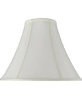 Transitional Bell Shape Spider Lampshade In Off White Faux Silk With Brass Spider Fitter Fits Lamp Harp Attachments
