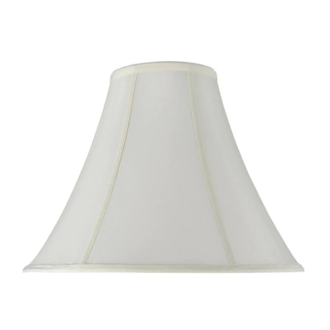 Transitional Bell Shape Spider Lampshade In Off White Faux Silk With Brass Spider Fitter Fits Lamp Harp Attachments