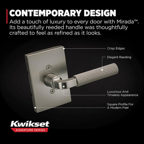Reeded Dummy Door Lever for Closets and French Double Doors Satin Brass No Latch Non Turning Interior Push Pull Handle Single Sided Inactive Reversible Design for Pantry and Interior Doors Easy Fit No Fuss, square rosette