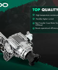 Transfer Case Assembly For Chevy Equinox GMC Terrain Saturn Vue 2008 2009 2010 2011 2012 2013 2014 2015 2016 2017 6 Speed MH4 Transmission Fits 23247710 24263578 84953427 Replacement Repair Part, silver metal side view