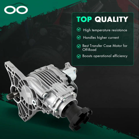 Transfer Case Assembly For Chevy Equinox GMC Terrain Saturn Vue 2008 2009 2010 2011 2012 2013 2014 2015 2016 2017 6 Speed MH4 Transmission Fits 23247710 24263578 84953427 Replacement Repair Part, silver metal side view